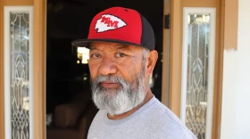 Miles Murayama stands in front of his home in Kerr County on Nov. 17, 2025.