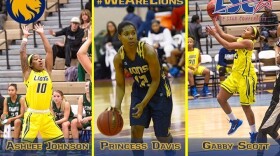 Princess davis, Ashlee Johnson and Gabby Scott all received Lone Star Conference honors.