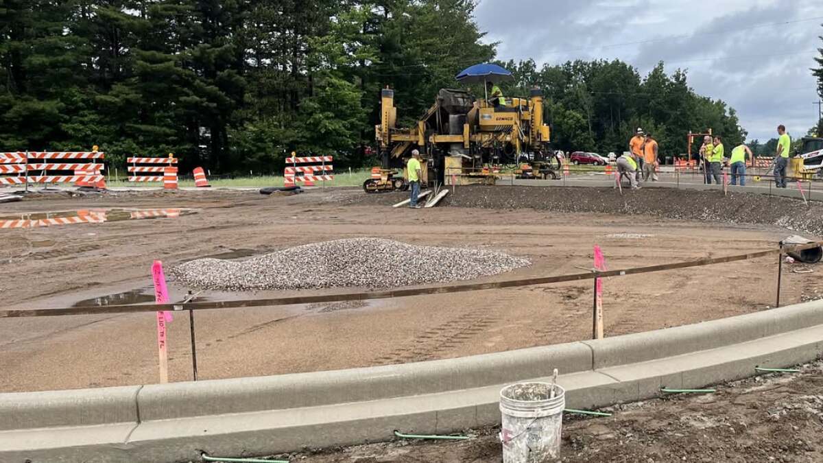 Roundabouts taking form in road project on the edge of Rhinelander