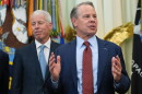 NextEra Energy, Inc., president and CEO John Ketchum speaks in the Oval Office of the White House during an event with President Donald Trump, Wednesday, Sept. 30, 2026, in Washington.