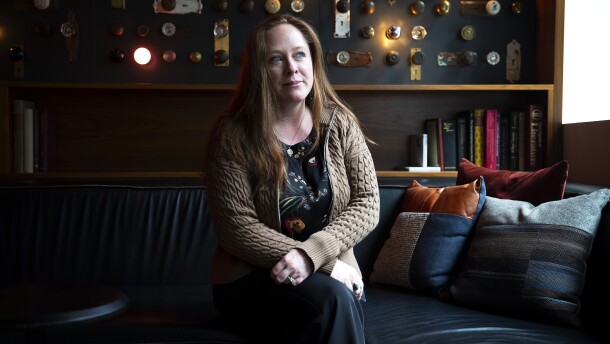 Anne Johnson, area manager of the State Hotel, is portrayed in the hotel lobby on Friday, May 8, 2026, in Seattle. 