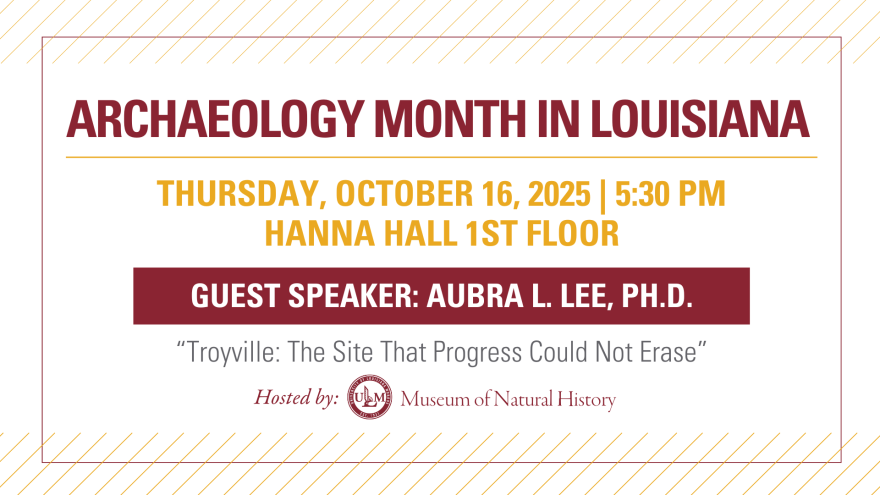 Archaeology Month event announcement.