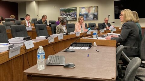 Missouri Department of Health and Senior Services Director Sarah Willson addresses the House Budget Committee on Monday (Steph Quinn/Missouri Independent).