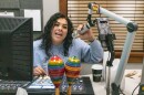 Suleyma Plancarte speaks into the microphone during her radio show, Sept. 26, 2025