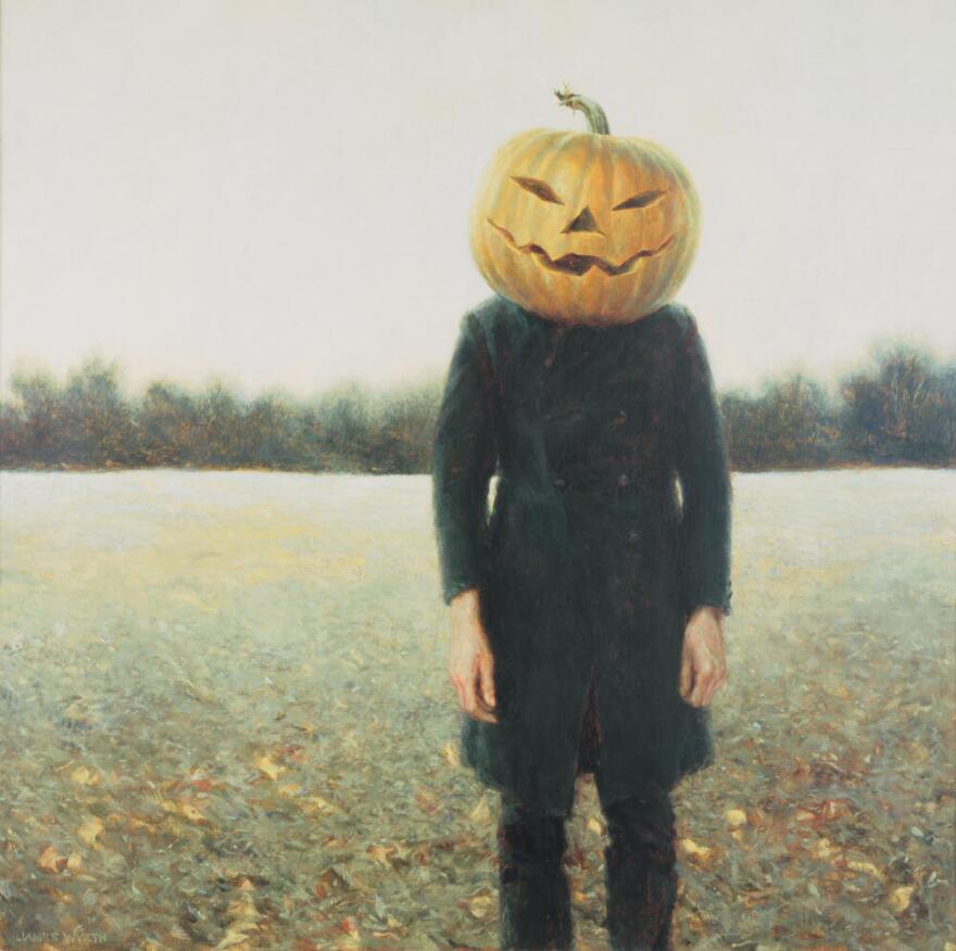"Pumpkinhead - Self-Portrait" (1972) by James Wyeth. (Courtesy of Phyllis and James (Jamie) Wyeth Collection)