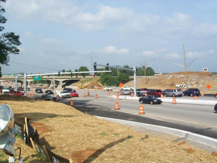Lexington Harrodsburg Road Double Crossover Diamond Interchange During Construction-file photo