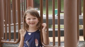 Guinevere Millea on a playground. 