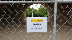 While Cincinnati's Purple People Bridge is still open, this section underneath the bridge is closed.