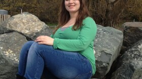 Megan Templeton sitting outside