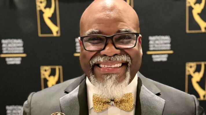 WLRN Senior Director for Production Services Michael Anderson, an award-winning filmmaker and longtime documentary producer, passed away on Sunday at his home in Miami, South Florida Publica Media Group officials reported. He was 58. (ABOVE) Anderson holds two of three Suncoast Regional Emmy Awards for the WLRN original documentary "Never Drop the Ball".