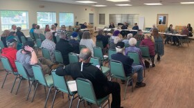 Waldport City Council meetings had to be moved to the community center to accommodate larger than usual audiences that filled city hall chambers.
