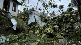Debris from the Super Typhoon Sinlaku in Tunnuk, a village in Chuuk Lagoon.
