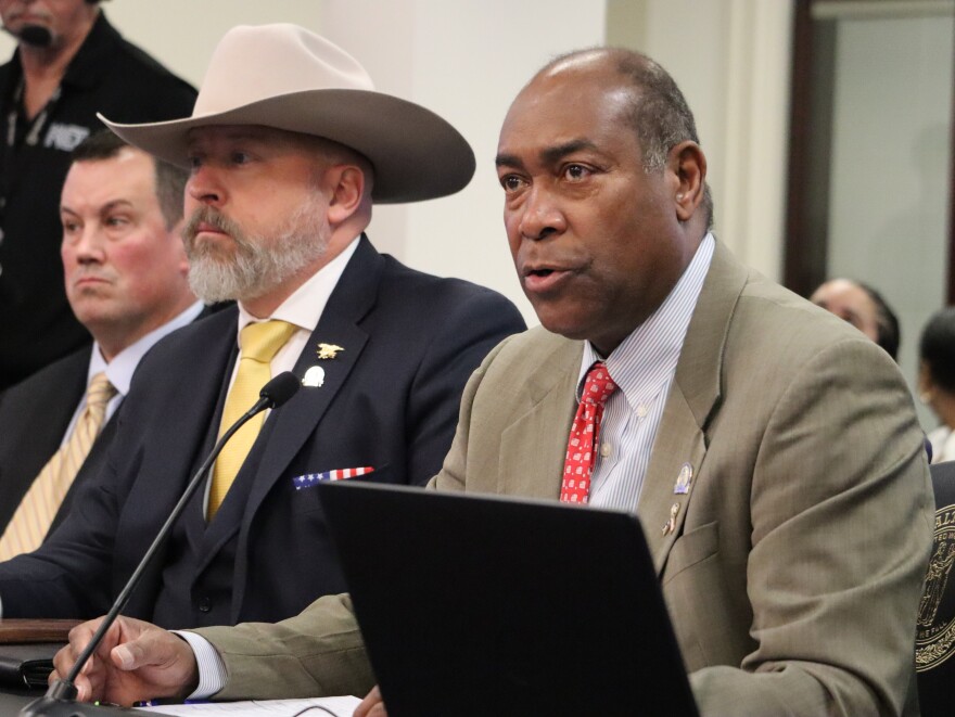 Sen. Donald Douglas, a Republican from Nicholasville, pitched his bill to allow research into the psychoactive drug ibogaine in Kentucky to a House committee alongside GOP Sen. Aaron Reed of Shelbyville.