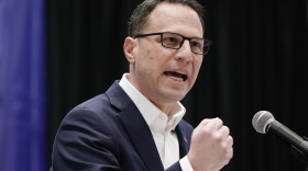 Pennsylvania candidate for governor, state Attorney General Josh Shapiro speaks during a meeting of the Pennsylvania Democratic Party State Committee in Harrisburg, Pa., in this file photo from Jan. 29, 2022. Shapiro headed into 2022 with $13.4 million in his campaign account, a state record for a candidate heading into an election year, compared to the top Republican candidates, Dave White and Jake Corman, reporting $2,5 and $2 million respectively. 