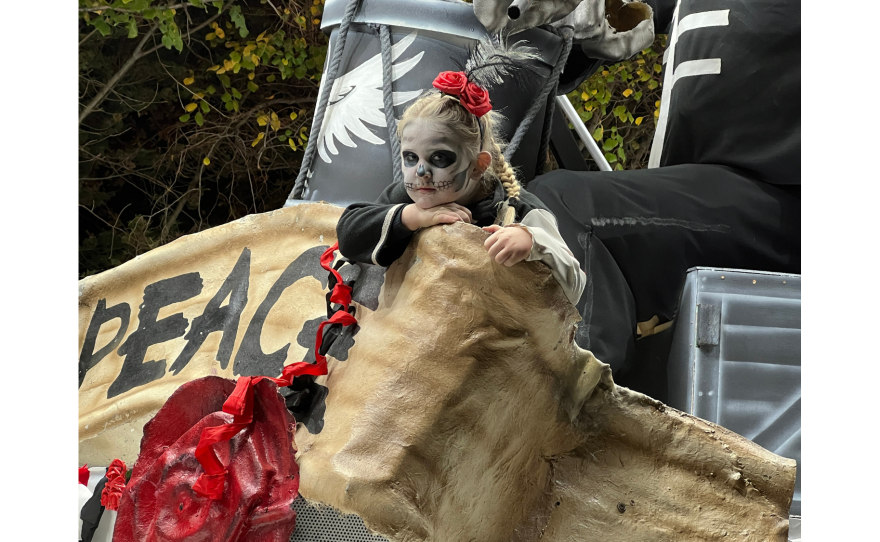 Glastonbury Carnival participants revel in the festivities