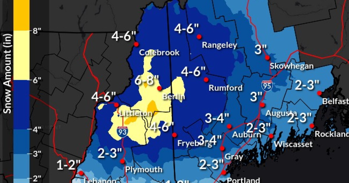 Spring storm bringing snow, sleet, freezing rain to Maine this weekend ...