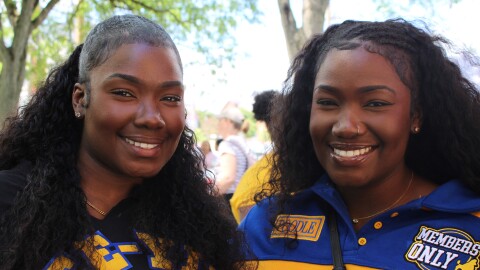 Sisters Semaj Campbell-Blakes (left) and Simone Campbell (right)