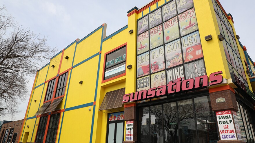 The second floor of the Sunsations location on 25th Street was formerly an indoor miniature golf course. (Photo by Ryan Murphy)