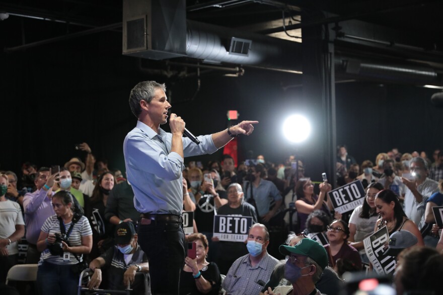 Democrat Beto O'Rourke in El Paso on the first say of his 49-day Drive for Texas campaign — a multi-week, 5,600-mile trek across the state