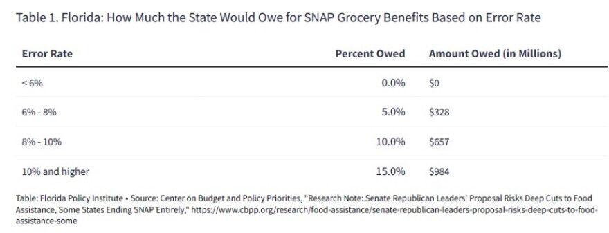 Screenshot of Florida Policy Institute report