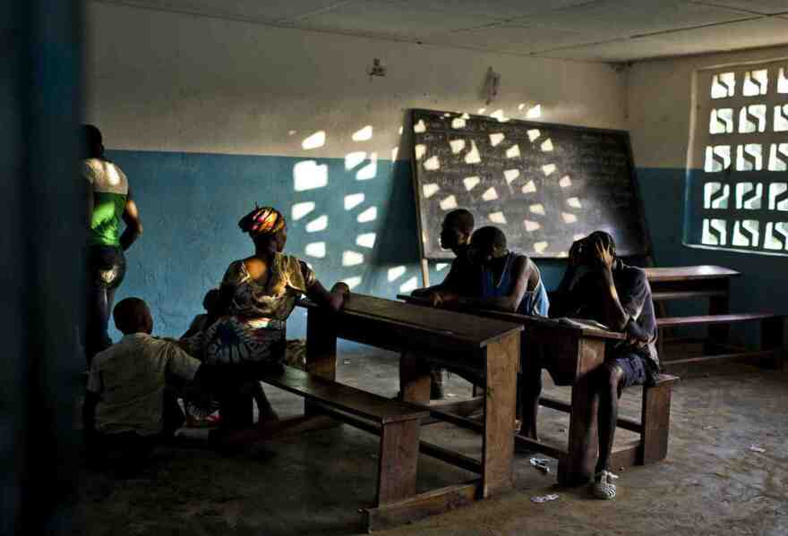 A schoolhouse on the Liberia-Ivory Coast border. March, 2011.