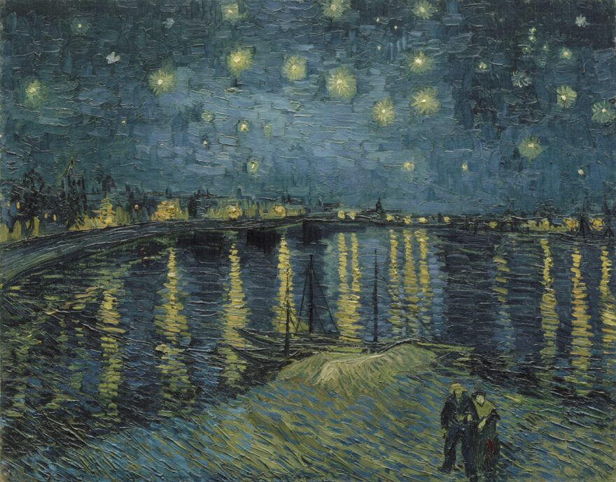 'Starry Night Over the Rhone' is on loan from a museum in Paris and is on display at the St. Louis Art Museum.