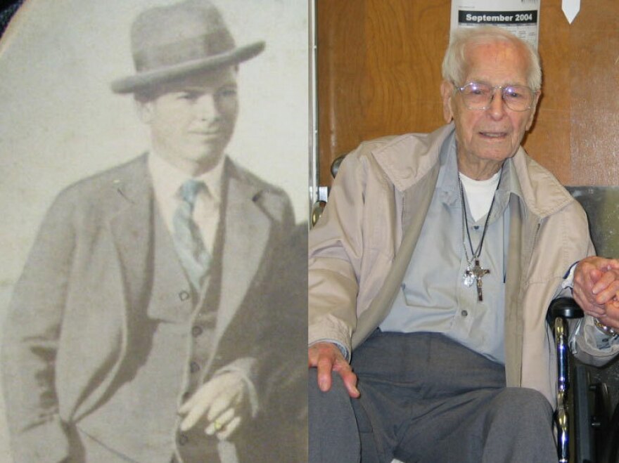 George Briant, shown here in an undated photo and in 2004, recalls Nov. 11, 1918, the day the war ended and the guns fell silent: "You looked like you were in a new land; you couldn't believe that everything is quiet".