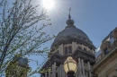 Sun shines on the Illinois Capitol.