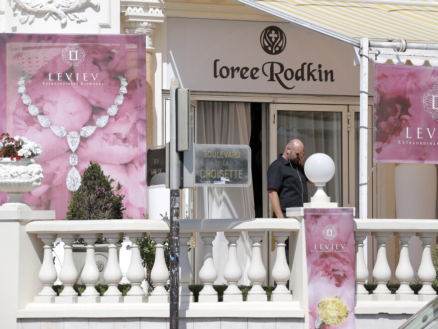 In July, a thief walked into an exhibit at the Carlton InterContinental Hotel in Cannes, France, pulled a gun on unarmed guards, and made off with a suitcase full of jewelry.