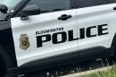 A close up of a Bloomington police vehicle.