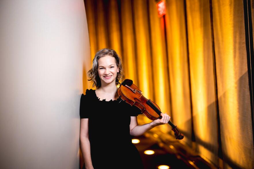 Violinist Hilary Hahn, pictured at WGBH in Boston in 2023.