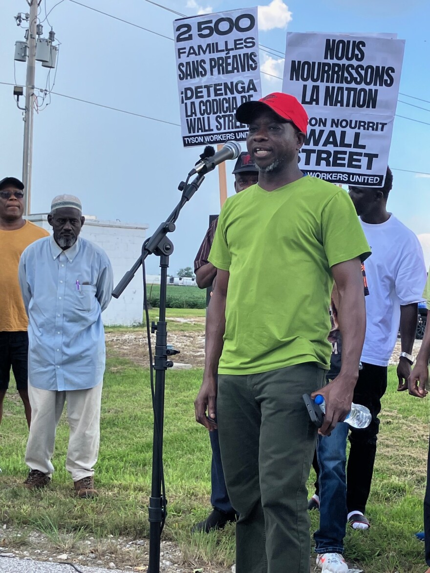 Essobou Ouro Gmao, a 56-year-old immigrant from Togo, spoke Friday about losing his job after working for Tyson 21 years.