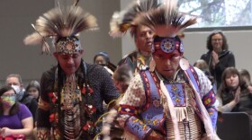 Members of different tribes performed social dances at IU's traditional powwow.