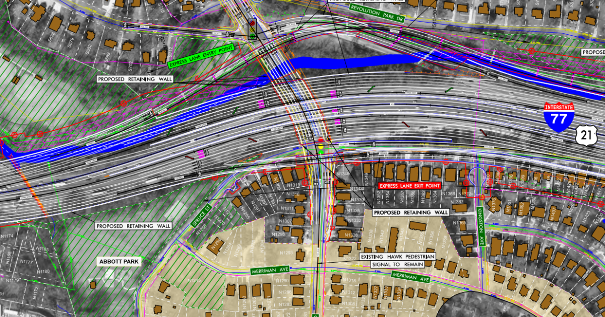DOT releases new I-77 toll lane maps with slight changes | WFAE 90.7 ...