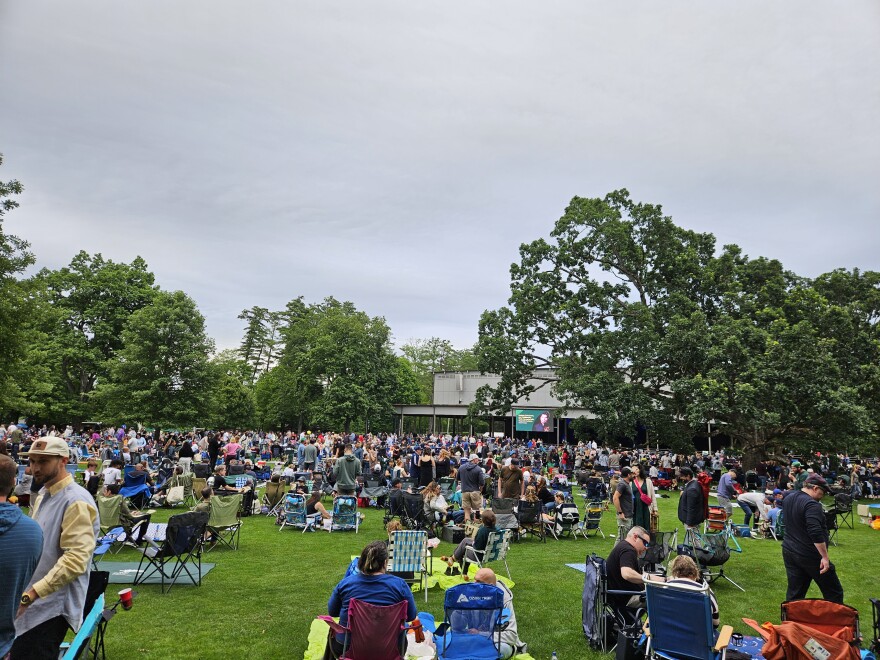The Tanglewood lawn in Stockbridge and Lenox, Massachusetts, on June 27th, 2025, for a performance by legendary rapper Nas with the Boston Pops.