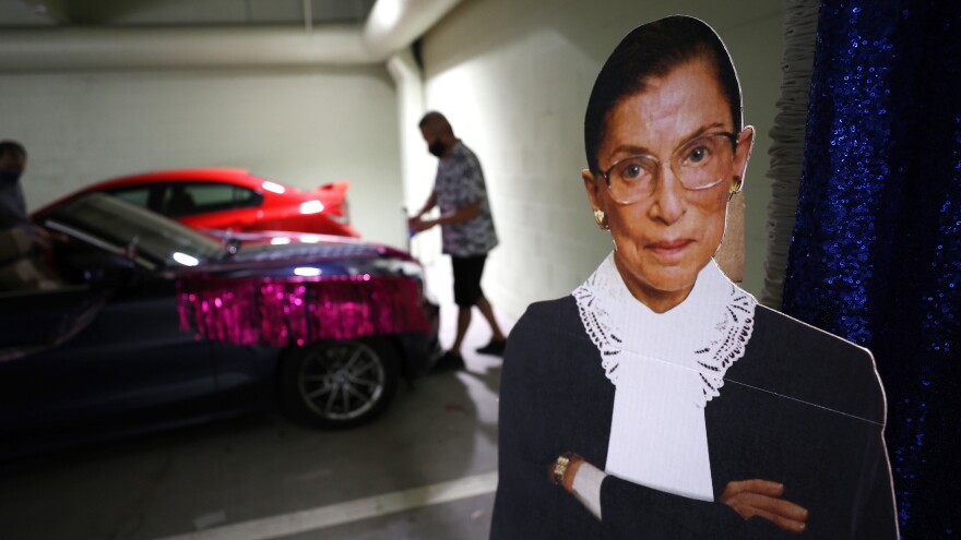 A cardboard cutout of Justice Ruth Bader Ginsburg. The late Supreme Court justice was also a pop culture phenomenon.