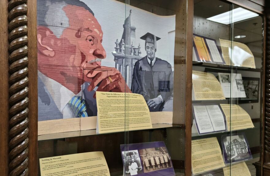 The exhibit can be seen on the first floor of Macomb city hall.