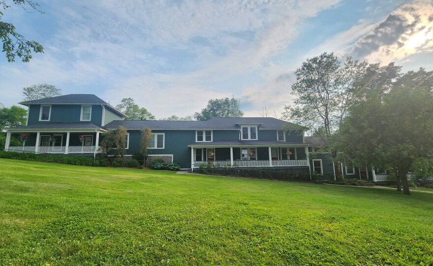 The property includes several residences where visitors can stay.