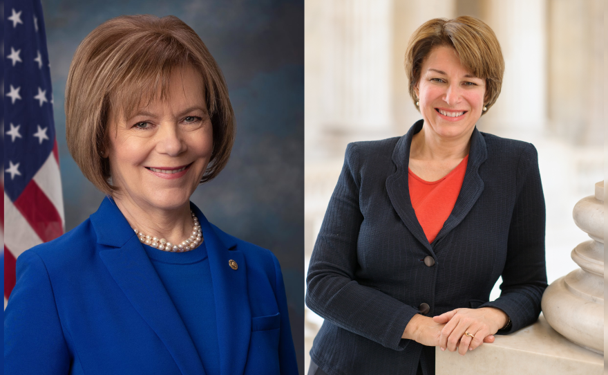 Minnesota Senators Tina Smith and Amy Klobuchar.