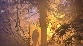 First responders faced severe access issues to a fire in the 800 block of 18th Avenue in Sweet Home, Ore., on Thursday, Oct. 1, 2026.