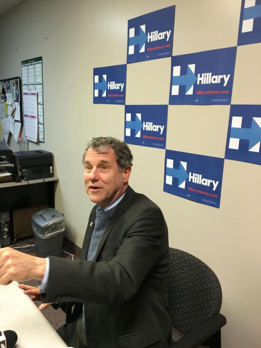 Senator Sherrod Brown at Hillary Clinton campaign event [photo: Annie Wu / ideastream ]