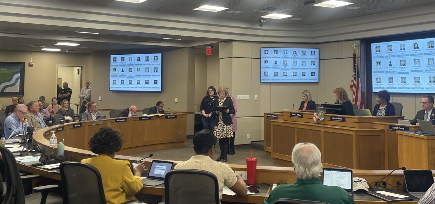 Members of the Junior League of Peoria during the proclamation celebrating their 90 years of service to the community. 