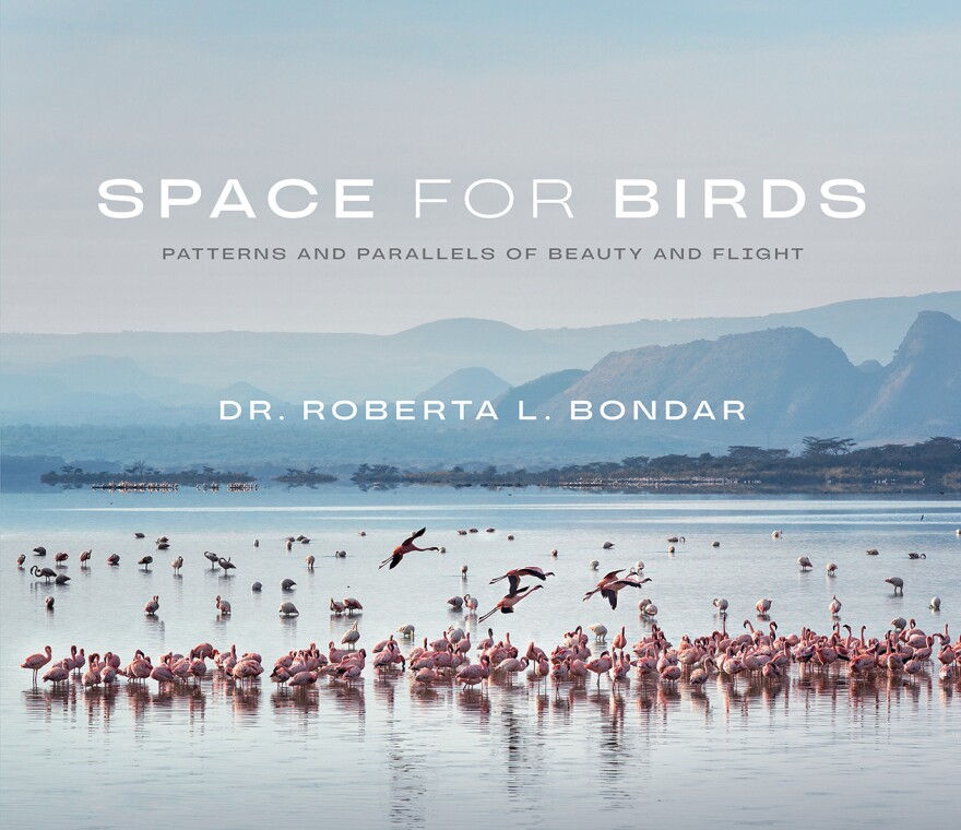The cover of Roberta Bondar's new book Space for Birds: Patterns and Parallels of Beauty and Flight. She is the first Canadian woman astronaut and neurologist in space.
