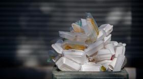 Polystyrene containers easily break apart and last in the environment for hundreds of years.