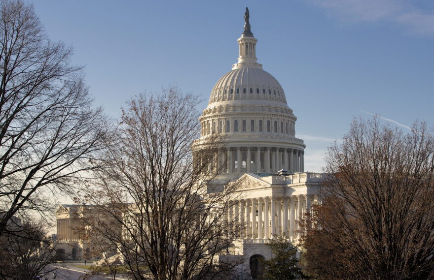 The Capitol is seen in Washington, Monday, Dec. 18, 2017, as Congress returns to face action on the GOP tax bill and funding the government before the end of the week. (J. Scott Applewhite/AP)
