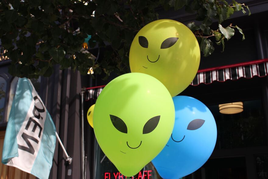 Exeter's UFO Festival drew a crowd Saturday, many dressed in alien-themed costumes
