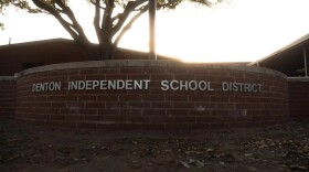 A sign that reads Denton Independent School District.