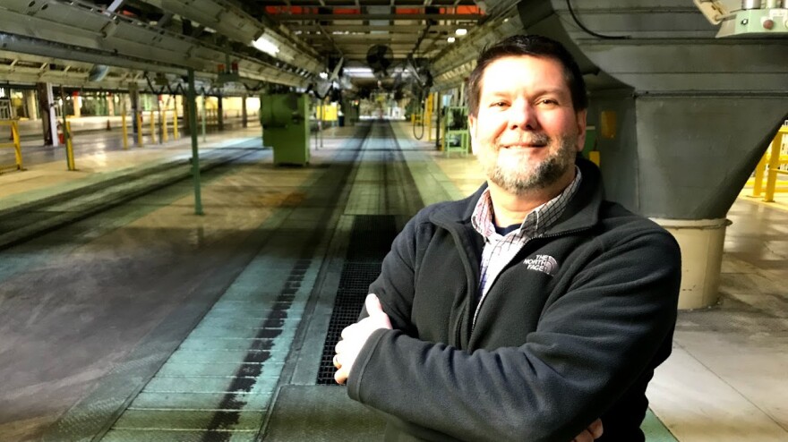 Wade Jensen is the engineering manager for Rivian's first general assembly line in Normal, Ill. Jensen worked at the plant's former occupant, Mitsubishi Motors North America.