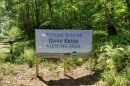 A sign at the future site of a dark skies viewing area in Cameron County. 