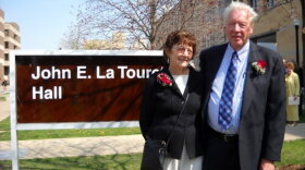 Lili and John La Tourette on a visit to NIU's campus in 2010